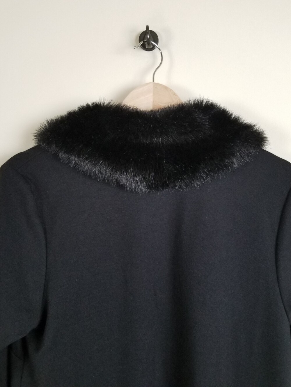 A-list By Wrapper Vintage Duster Coat Faux Fur Collar Size Medium - Picture 7 of 10
